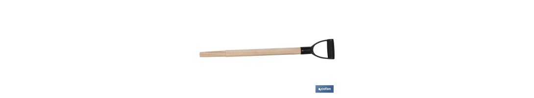 Mango de madera para pala | Mango ligero y agradable al tacto | Medida del mango: 55 cm
