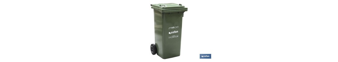 Contenedores para Basura | Capacidad de 120 litros | Fácil transporte