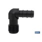 Conector en forma de Codo con Rosca Macho 3/4\\\"\\\" color Negro