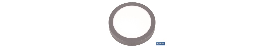 Downlight Gris redondo Superficie