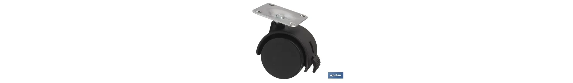 Tienda de Rueda de Nailon con Placa de 42 Mm y Freno | con Diámetros
