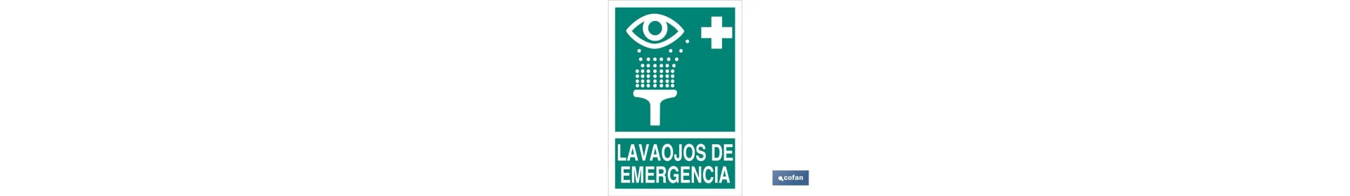 Lavaojos de Emergencia Pictograma + Texto