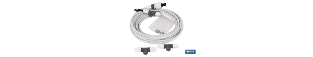 Kit de Nebulización de agua | 6 Metros | Contiene 3 Aspersores | Adecuado para terrazas y jardines