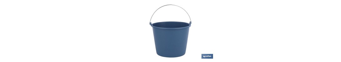 Cubo de Polipropileno | Con Asa de Metal | Capacidad 6 L | Color Azul | Cubo Multiusos para el Hogar