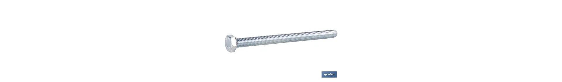 Tornillo con cabeza hexagonal DIN-933 | Rosca total | Clase 8.8 Zincado ! Medidas desde M-4 hasta M-24
