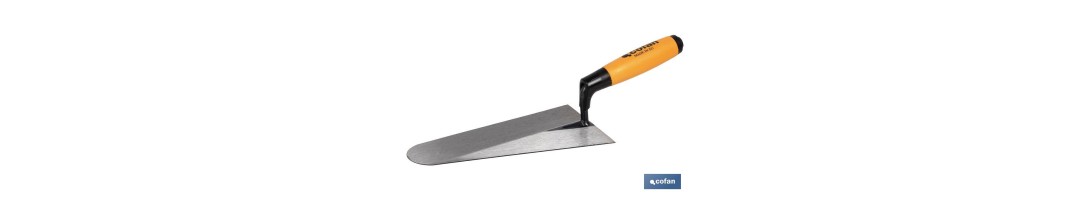 Paleta forjada modelo Portugal | Varias medidas de longitud | Para la construcción | Mango de goma