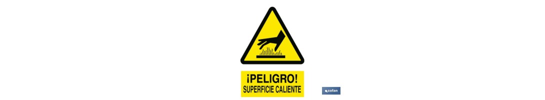 Cuidado Superficie Caliente. El diseño de la señal puede variar, pero en ningún caso se variará el significado de la misma.