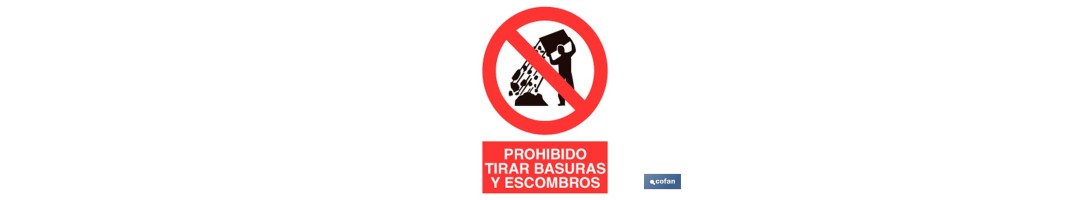 Prohibido tirar basuras y escombros