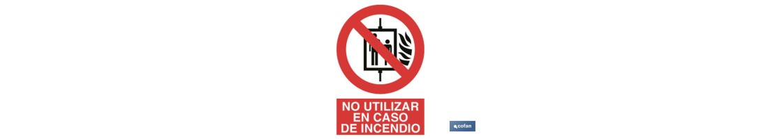 Prohibido usar en incendios