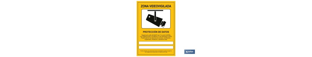 Señal de videovigilancia. El diseño de la señal puede variar, pero en ningún caso se variará el significado de la misma.