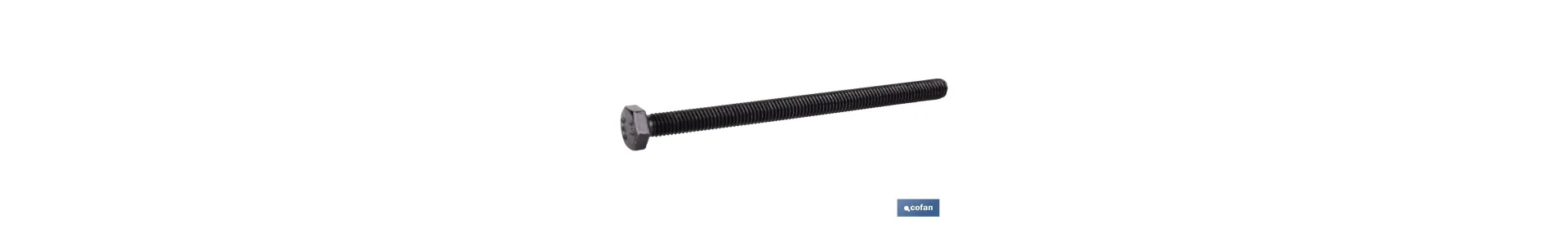 Tornillo con cabeza hexagonal DIN-933 | Rosca total | Clase 8.8 Negro | Medidas desde M-4 hasta M-30