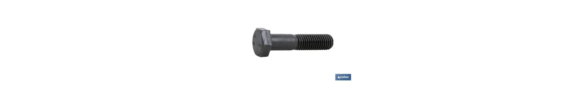 Tornillo con cabeza hexagonal DIN-931 | Rosca parcial 1/2 | Clase 10,9 negro | Medidas desde M-6 hasta M-24