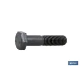 Tornillo con cabeza hexagonal DIN-931 | Rosca parcial 1/2 | Clase 10,9 negro | Medidas desde M-6 hasta M-24