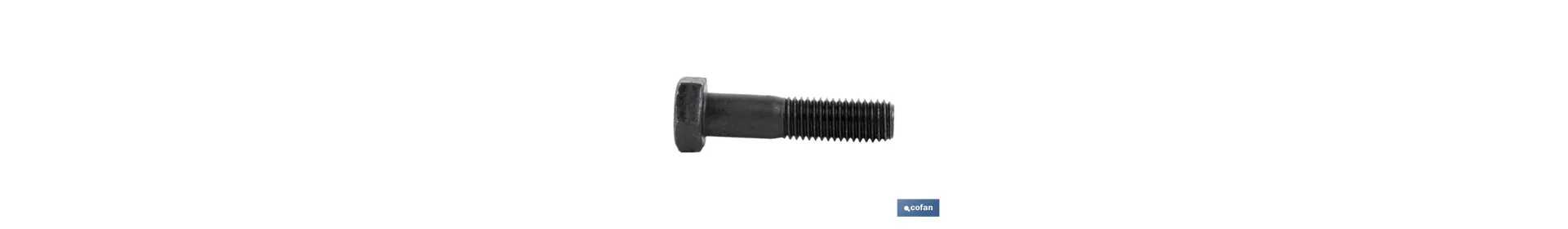 Tornillo con cabeza hexagonal DIN-931 | Rosca parical 1/2 | Clase 12,9 negro | Métricas desde M-6 hasta M-16