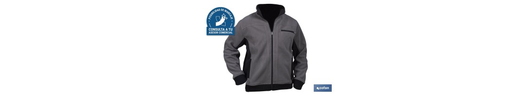 Chaqueta Polar de Trabajo | Modelo Walker | Composición: 100% poliéster | Color Gris/Negro