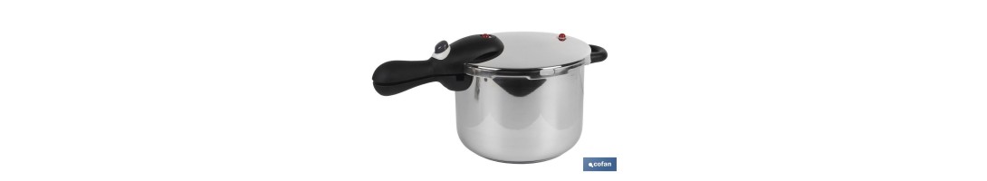 Olla rápida a Presión | Modelo Módena| Varias Capacidades | Apta para todo tipo de cocinas | Diámetro de Ø22cm