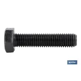 Tornillo con cabeza hexagonal DIN-933 | Rosca total | Clase 12,9 negro | Métricas desde M-6 hasta M-24