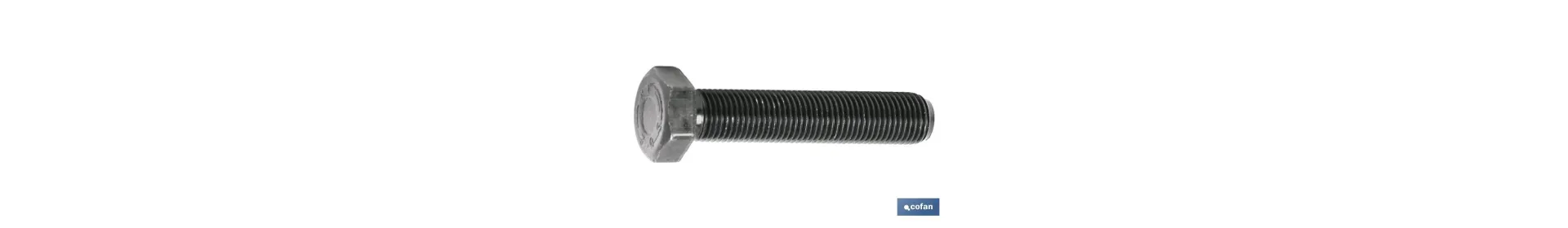 Tornillo con cabeza hexagonal SAE DIN-933 | Rosca total | Clase 8.8 negro | Medidas desde 1/4 hasta 1