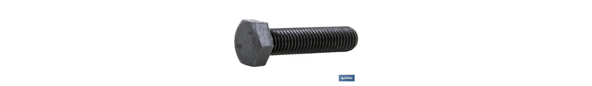 Tornillo con cabeza hexagonal Whitworth (UNC) DIN-933 | Rosca tota | Clase 8.8 negro | Medidas desde 1/4 hasta 1