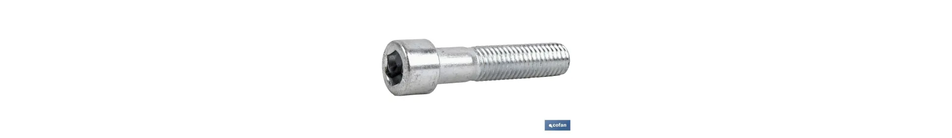 Tornillo Allen DIN 912 | Cabeza cilindrica con hexágono | Clase 8.8 zincado | Medidas desde M-4 hasta M-12