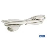 Prolongador de cable bipolar | Apto para enchufe de tipo espiga | Cable de 3 y 5 metros color blanco