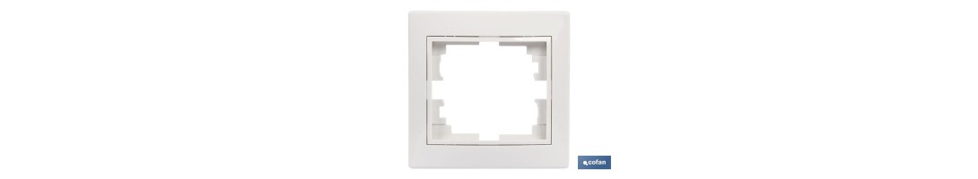 Marco decorativo de mecanismos eléctricos de empotrar | Para 1 elemento |Disponible en blanco y negro