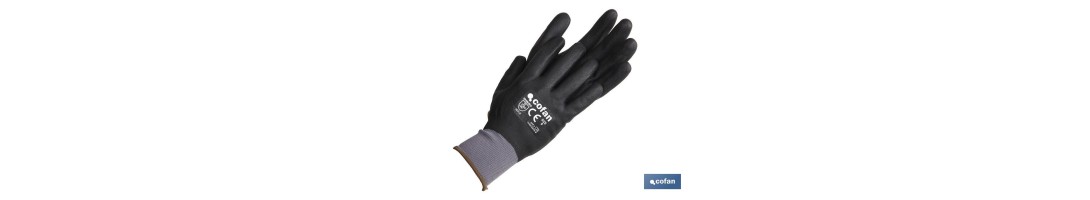 Guantes 100 % impregnados de nitrilo | Ideal para automoción, construcción y manipulación de aceites | Cómodos y seguros