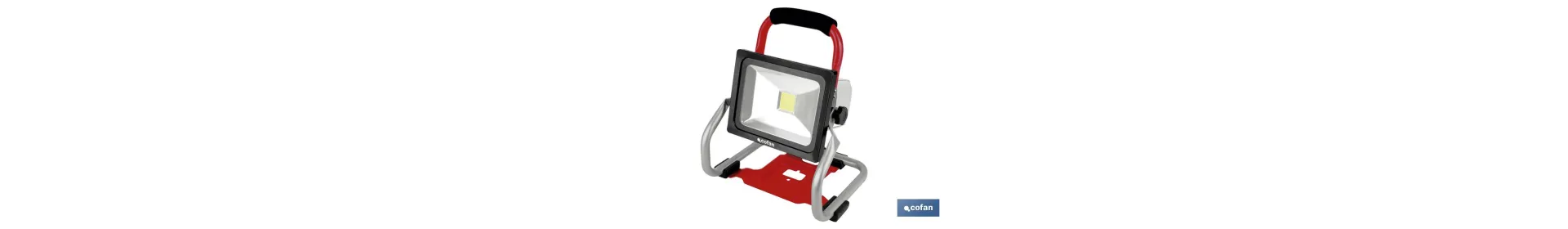 Foco Led Portátil de Batería de 20w | Batería Li-ion de 18v +