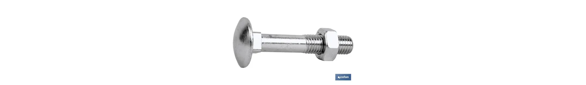 Tornillo Carrocero + tuerca de acero Zincado