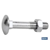 Tornillo Carrocero + tuerca de acero Zincado