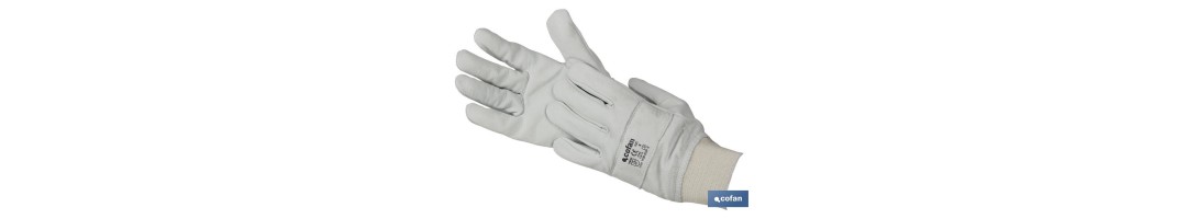 Guantes ajustables de piel flor reforzados | Excelente sujeción y protección | Cómodos y resistentes | Para múltiples tareas