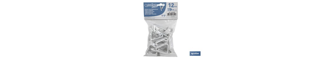 Pack de 12 Pinzas para sujetar manteles | Fabricadas en PVC blanco | Clips sujetamanteles flexibles y resistentes