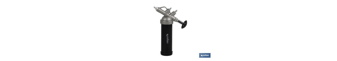 Mini bomba de grasa 85 Gr. con pulsador.