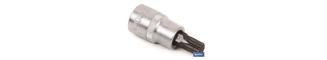 Llave de vaso de 3/8 | Fabricada en acero al cromo vanadio de alta calidad | Con punta Torx 60