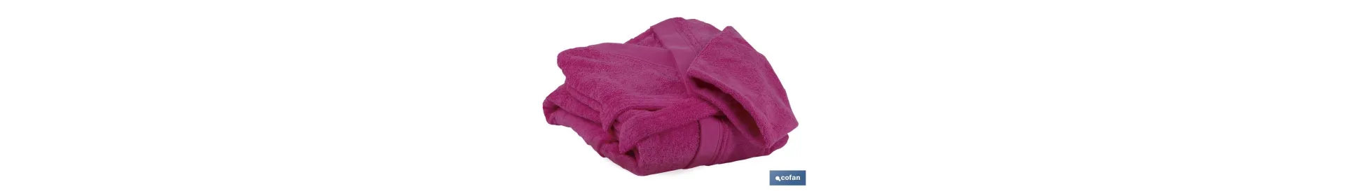 Albornoz en | Color Fucsia | Modelo Primavera | 100% Algodón | Gramaje 500g/m² | Varias Tallas