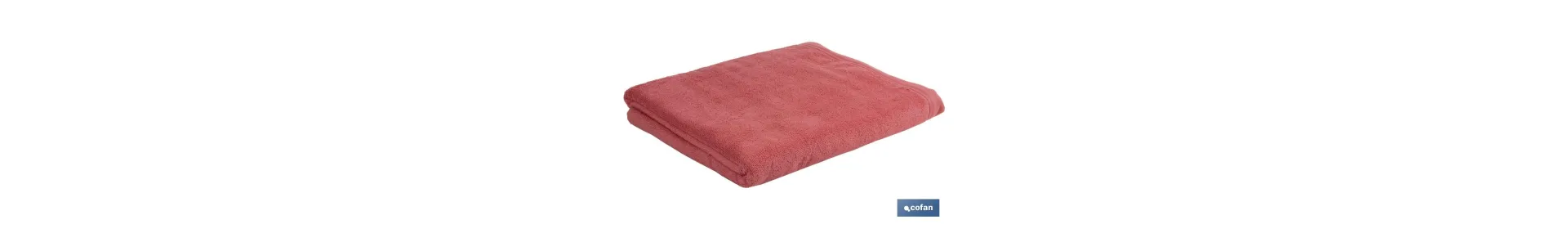 Toalla de lavabo | Modelo Jamaica | Color Coral | 100% Algodón | Gramaje 580g/m² | Medidas 50 x 100 cm