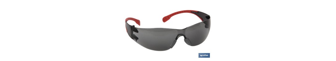 Gafas protectoras de seguridad super ligeras | Con lente oscura | Mayor protección y seguridad en el trabajo