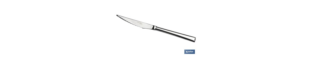 Cuchillo de carne | Modelo Bari | Fabricado en Acero Inox 18/0 | Blíster o Pack