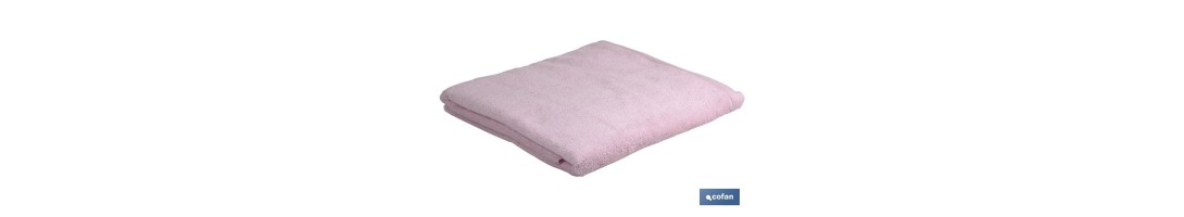 Toalla de baño | Modelo Flor | Color Rosa Claro | 100% Algodón | Gramaje 580 g/m² | Medidas 100 x 150 cm