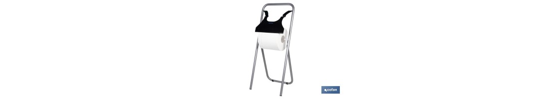 Dispensador porta bobinas de papel para el suelo | Para rollo de papel | Tamaño industrial
