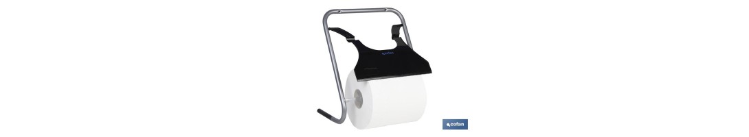 Dispensador porta bobinas de papel para la pared | Para rollo de papel | Tamaño industrial