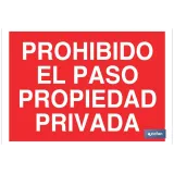 Prohibido el paso propiedad privada