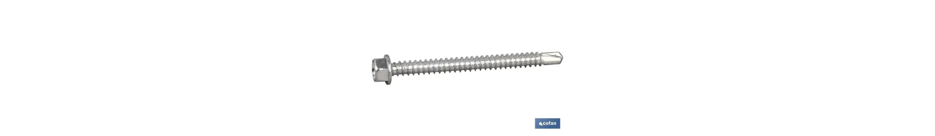 Tornillo Autotaladrante Cabeza Hexagonal con Collarín Zincado