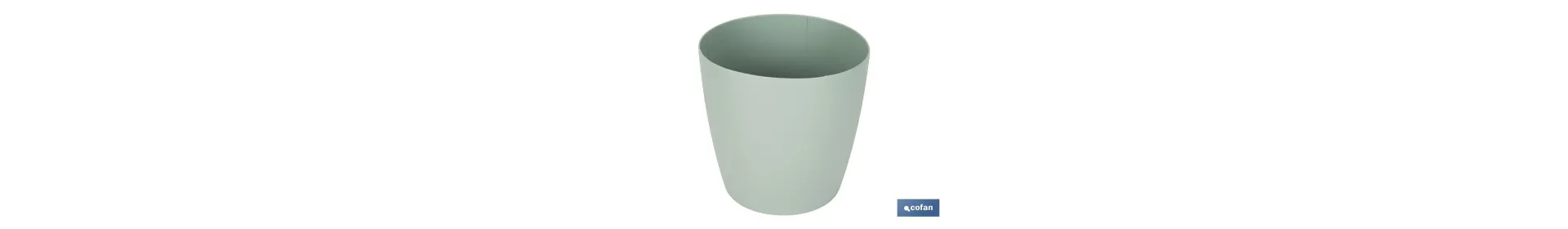 Maceta de polipropileno redonda en color verde agua | Especial para plantas y flores | Perfecta para colocar en exterior o en i