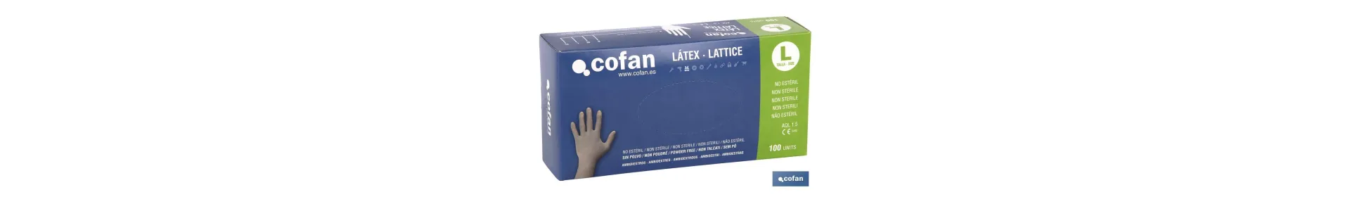Caja de 100 Guantes de Látex Sin Polvo | Resistentes | 100 % de Látex