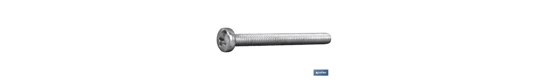 Tornillo Cabeza Cilíndrica Abombada. Pozidrive Zincado