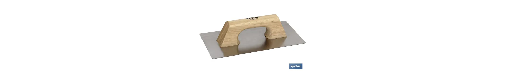 Llana Lisa Sin Tornillos en Acero Inoxidable | Mango de Madera |