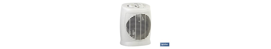 Termo ventilador Eléctrico | Modelo Estonia | Doble Función de Calor 1000 - 2000 W | Termostato Regulable