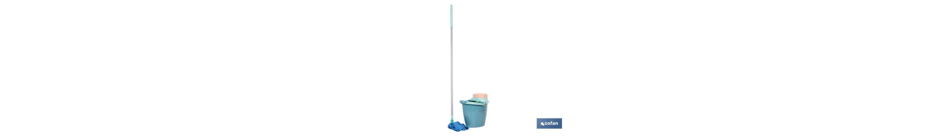 Pack de fregona con cubo y escurridor fácil | Capacidad de cubo de 14 litros