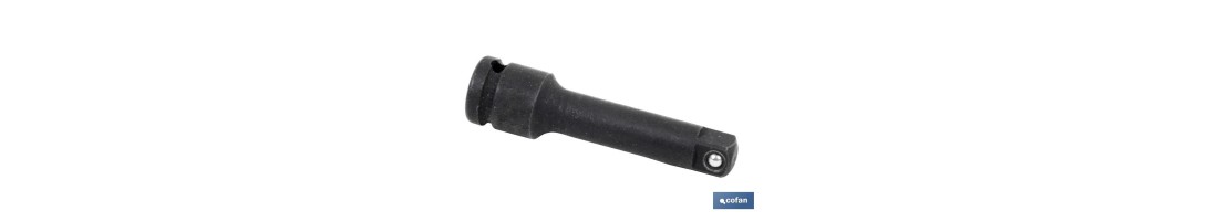 Alargadera de impacto  1/2 | Con longitud de 75, 125 y 250 mm | Prolongador de impacto de 1/2